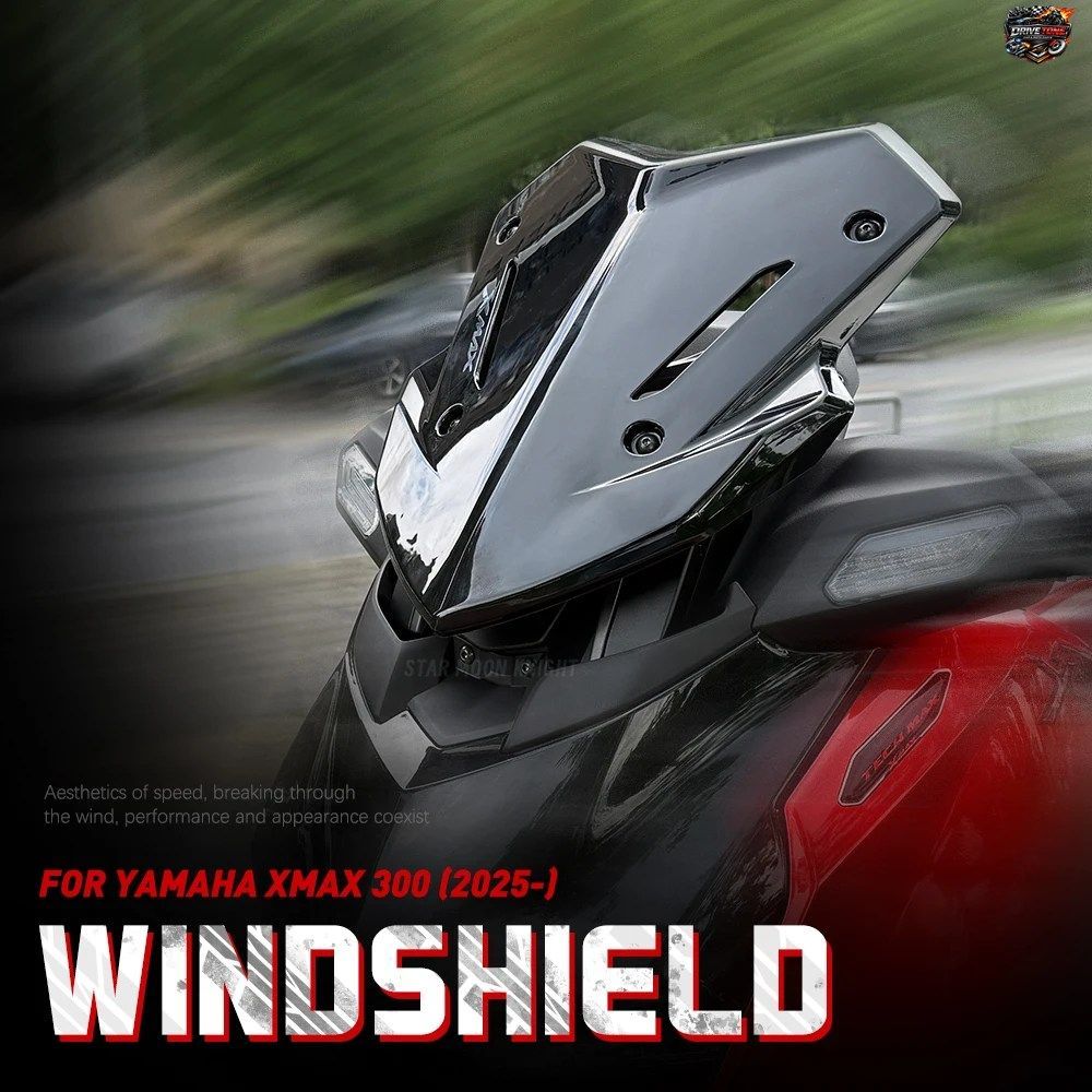 ヤマハ XMAX300 TECH MAX + 2025 用新型オートバイフロントウインドシールドディフレクターウインドスクリーンフェアリングフライスクリー