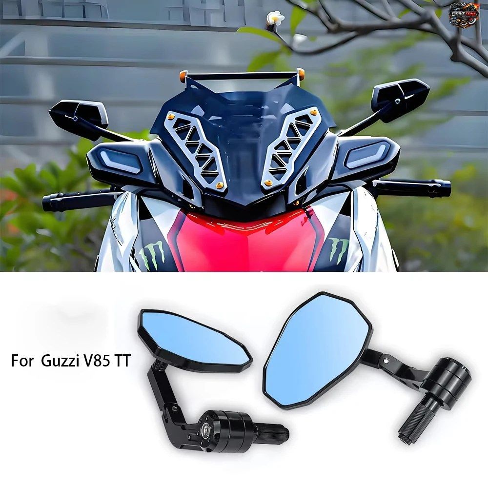 GUZZI V85 TT用V85 TTモーターサイクルバックミラーハンドルバーエンドアルミニウム防眩サイドバックミラーアクセサリーモト