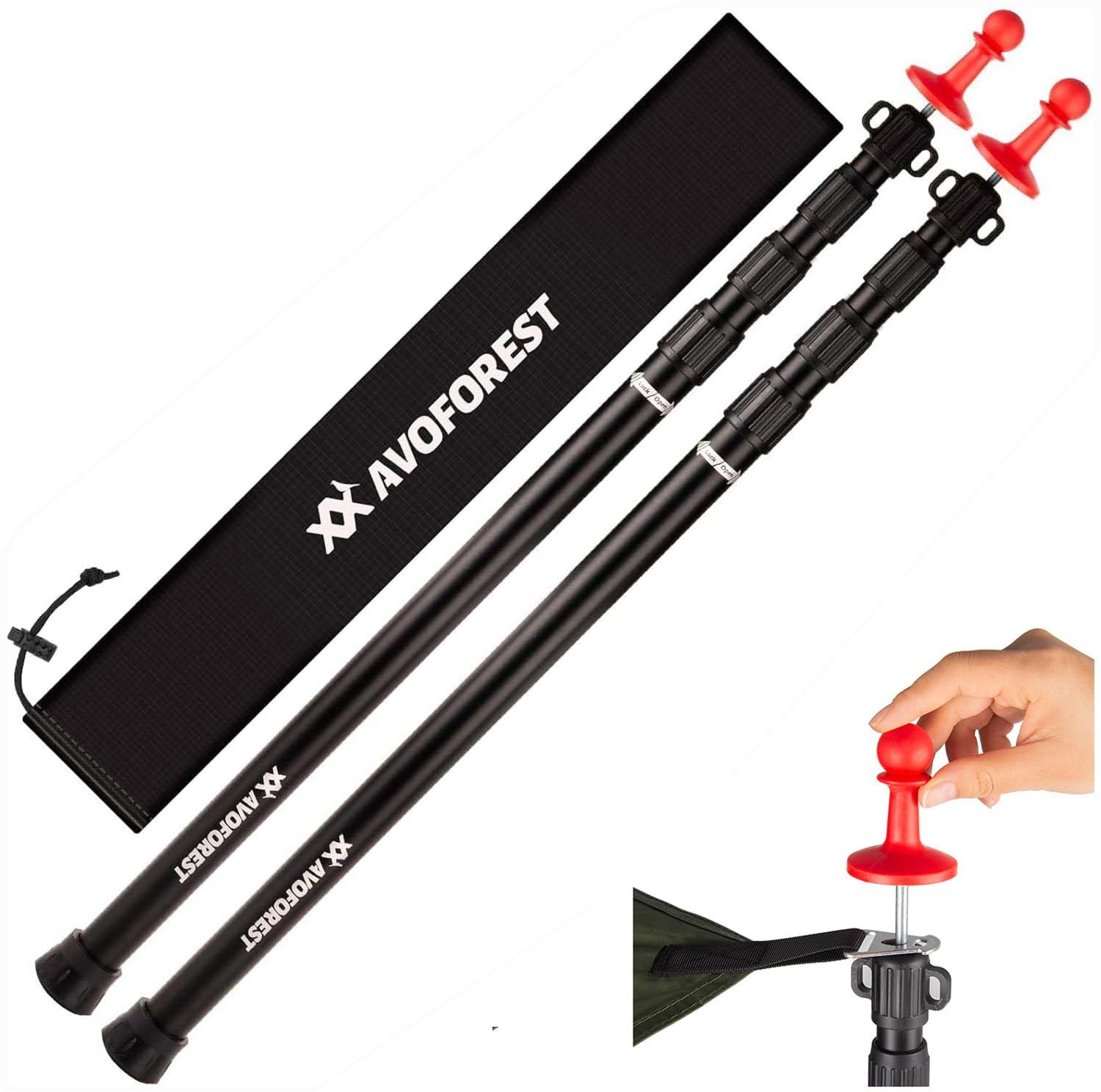タープポール AVOFOREST テントポール 伸縮式 新設計のロック構造 最大直径31MM 長さ88?265CM アルミ合金製 4継無段階調節 2本セット 振り出しタイプ 収納袋付き 高さ調節簡単 回すだけ キャンプ用品 アウトドアma a05bbde2