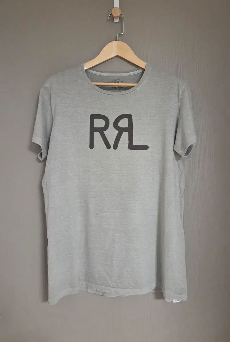 RRL(ダブルアールエル) ランチ ロゴ 半袖 Tシャツ L ライトグレー