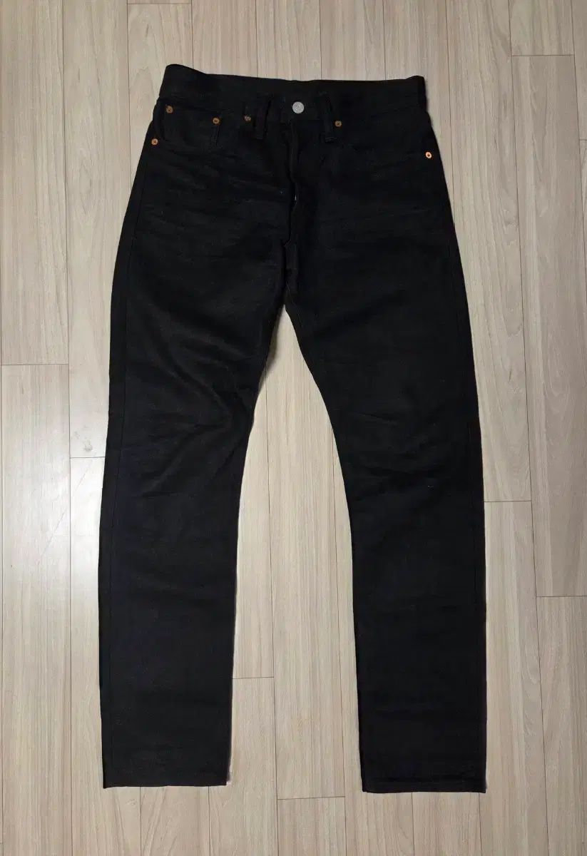 RRL(ダブルアールエル) ブラックオンブラック セルビッジ デニム パンツ 30