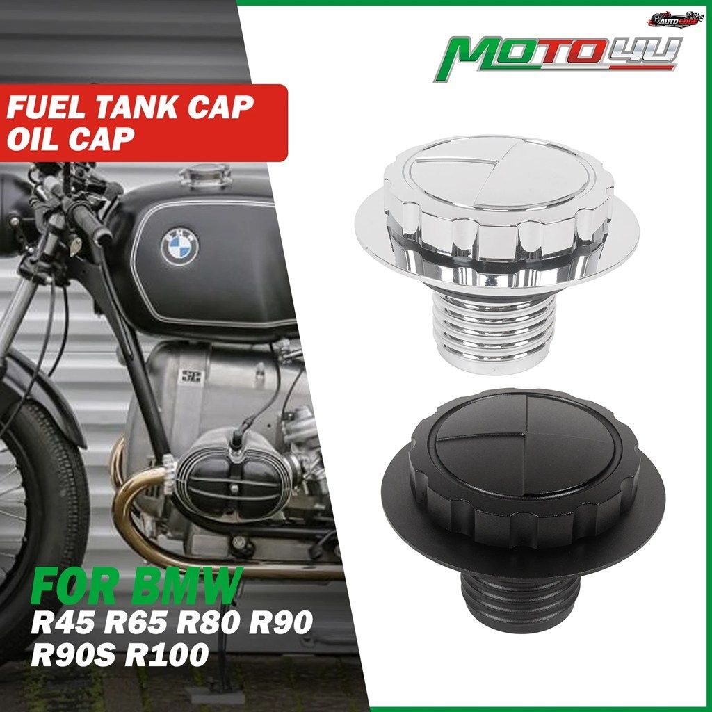 BMW R45 R65 R80 R90 R9S R100用 CNCアルミニウム製オートバイアクセサリー レトロオイル燃料タンクガスキャップカバー キーレス