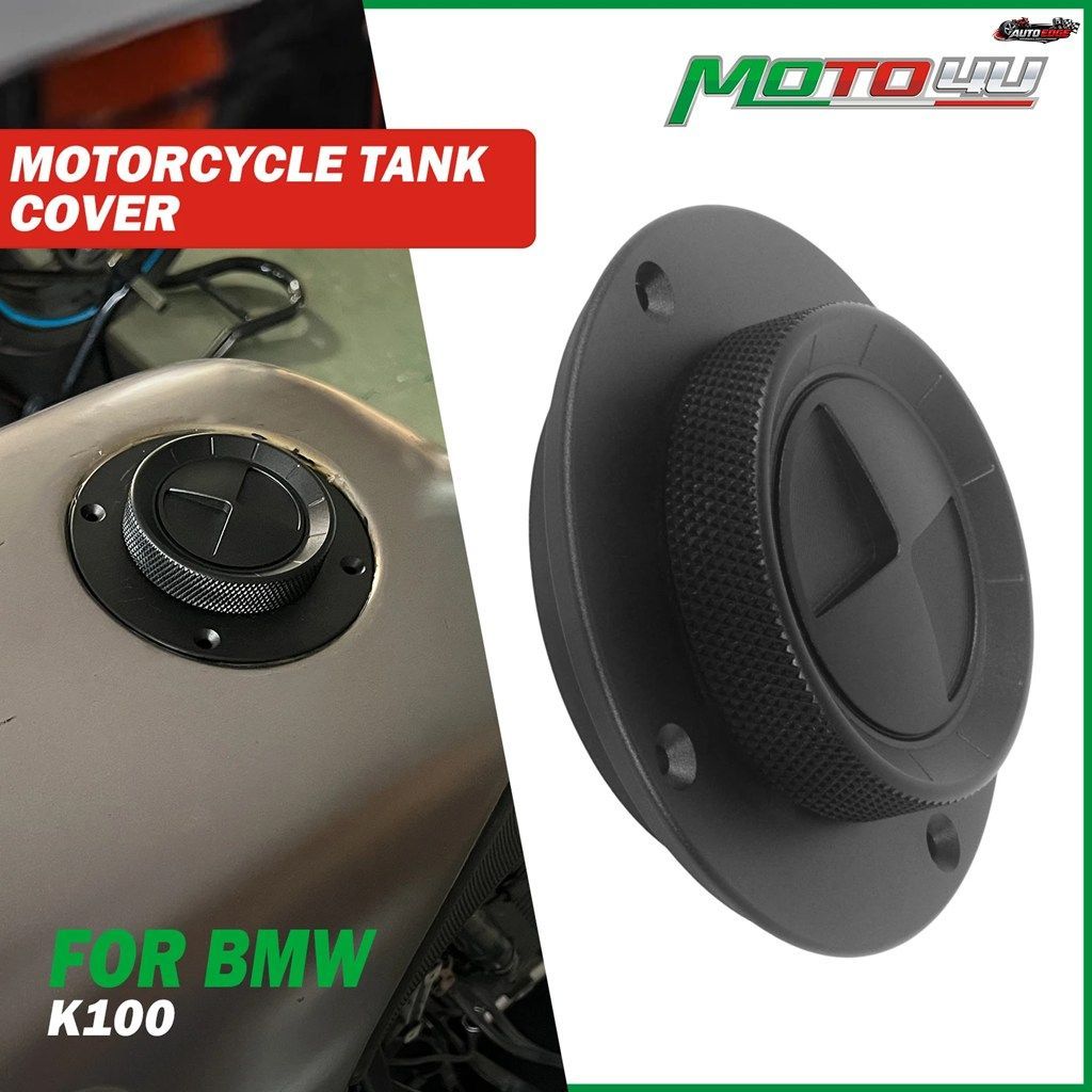 BMW K100 K100LT K100RS K100RT K 100 K75 K1 用 アルミニウム製 オートバイ用 ブラック 燃料タンク ガスキャップ カバー 回転式で素早く開