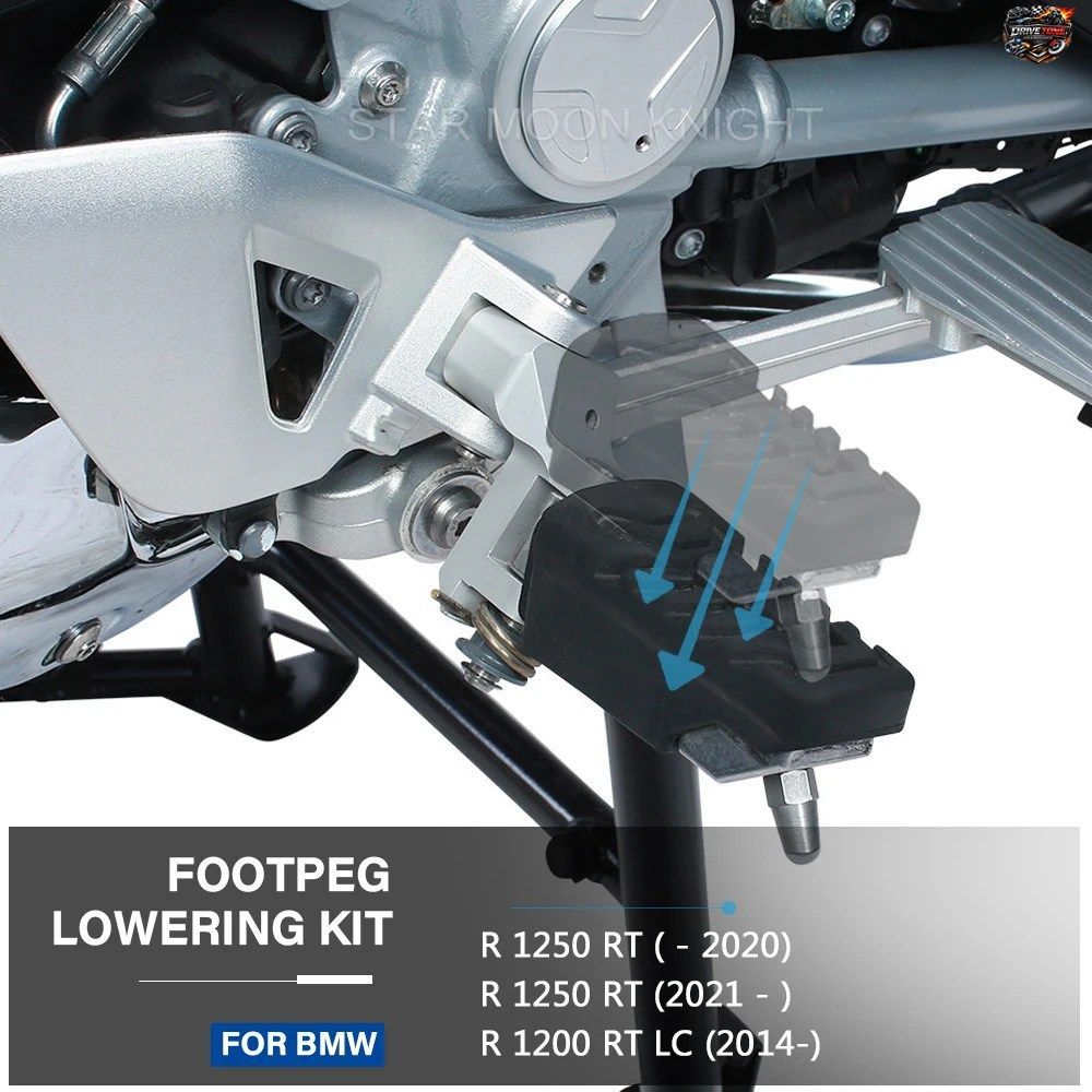 BMW R1250RT R1200RT LC 2014-2022 2021 2019 R 1250 RT用モーターサイクルドライバーフットレストライダーフットペグフットペグロワーリン
