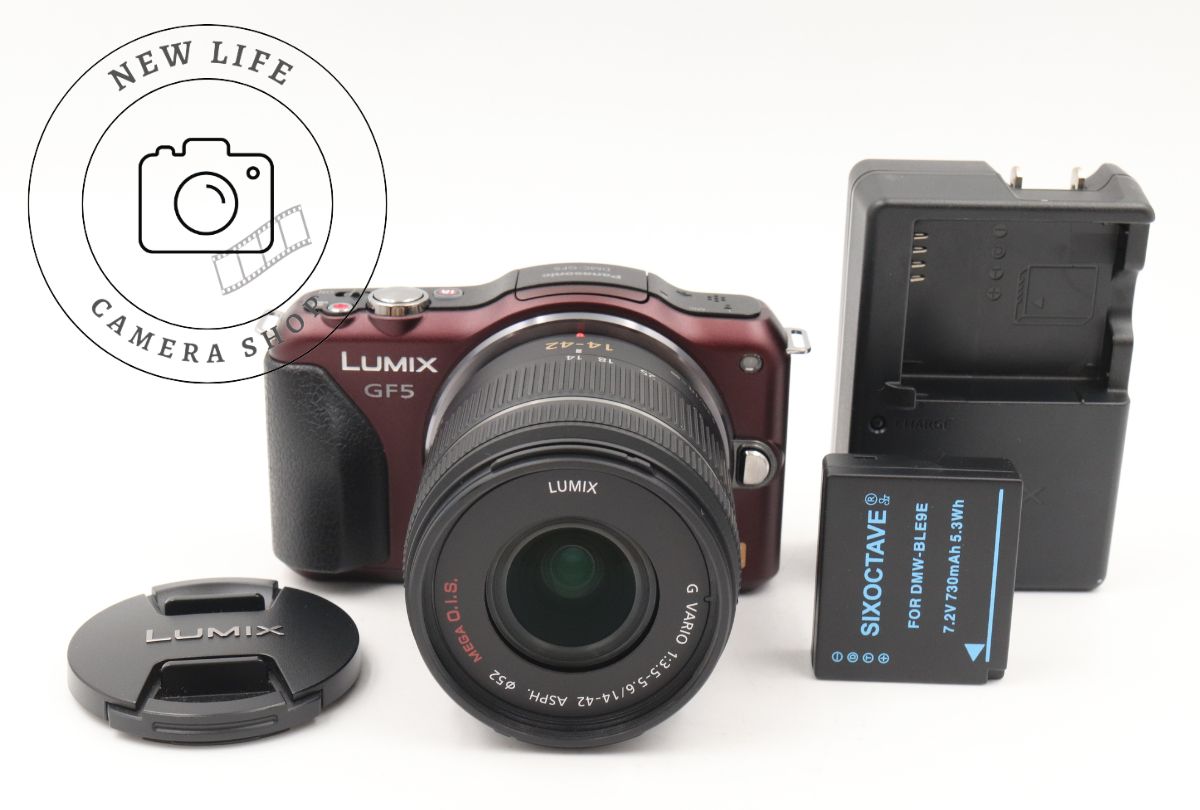 極上品☆Panasonic パナソニック LUMIX DMC-GF5 レンズキット G VARIO 14-42mm F3.5-5.6 ##16140/41