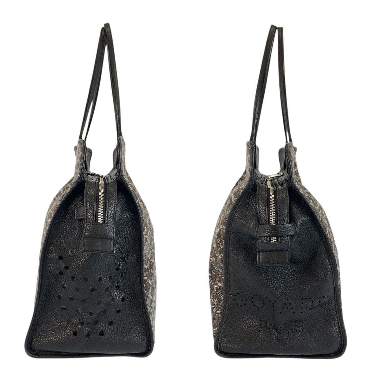 美品 GOYARD ゴヤール アーディPM ブラック 黒 ブラウン PVC/レザー 