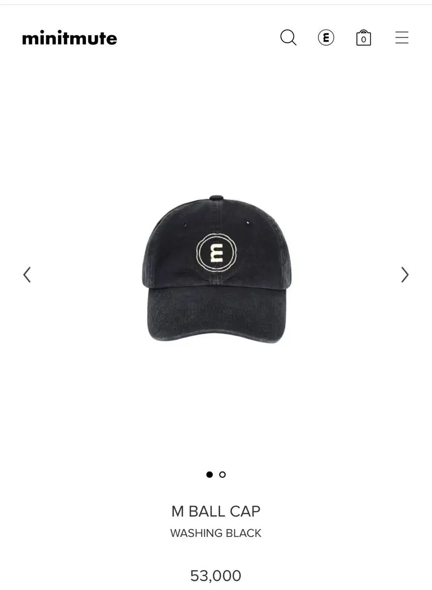 MINITMUTE M BALL CAP ウォッシュ ブラック
