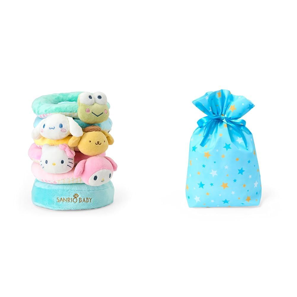 新品 サンリオ（Sanrio Baby） 洗えるわなげあそび サンリオキャラクターズ ハローキティ マイメロディ シナモロール ポムポムプリン けろけろけろっぴ 赤ちゃん おもちゃ ギフト 出産祝い 345580 + サンリオ(SANRIO) ラッピング袋 リ