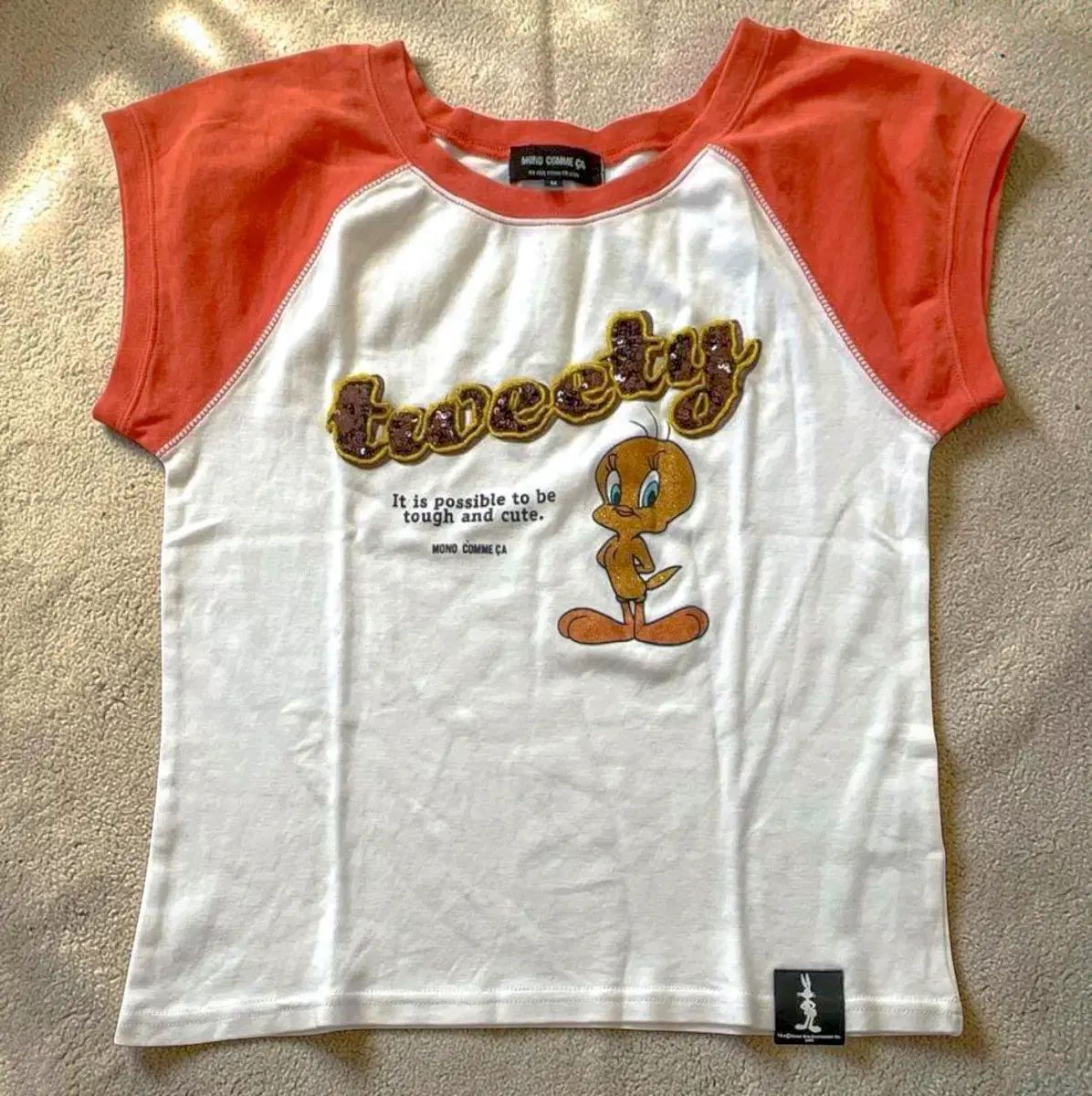 TWEE(トゥウィー) スパンコール フレンチスリーブ 半袖Tシャツ