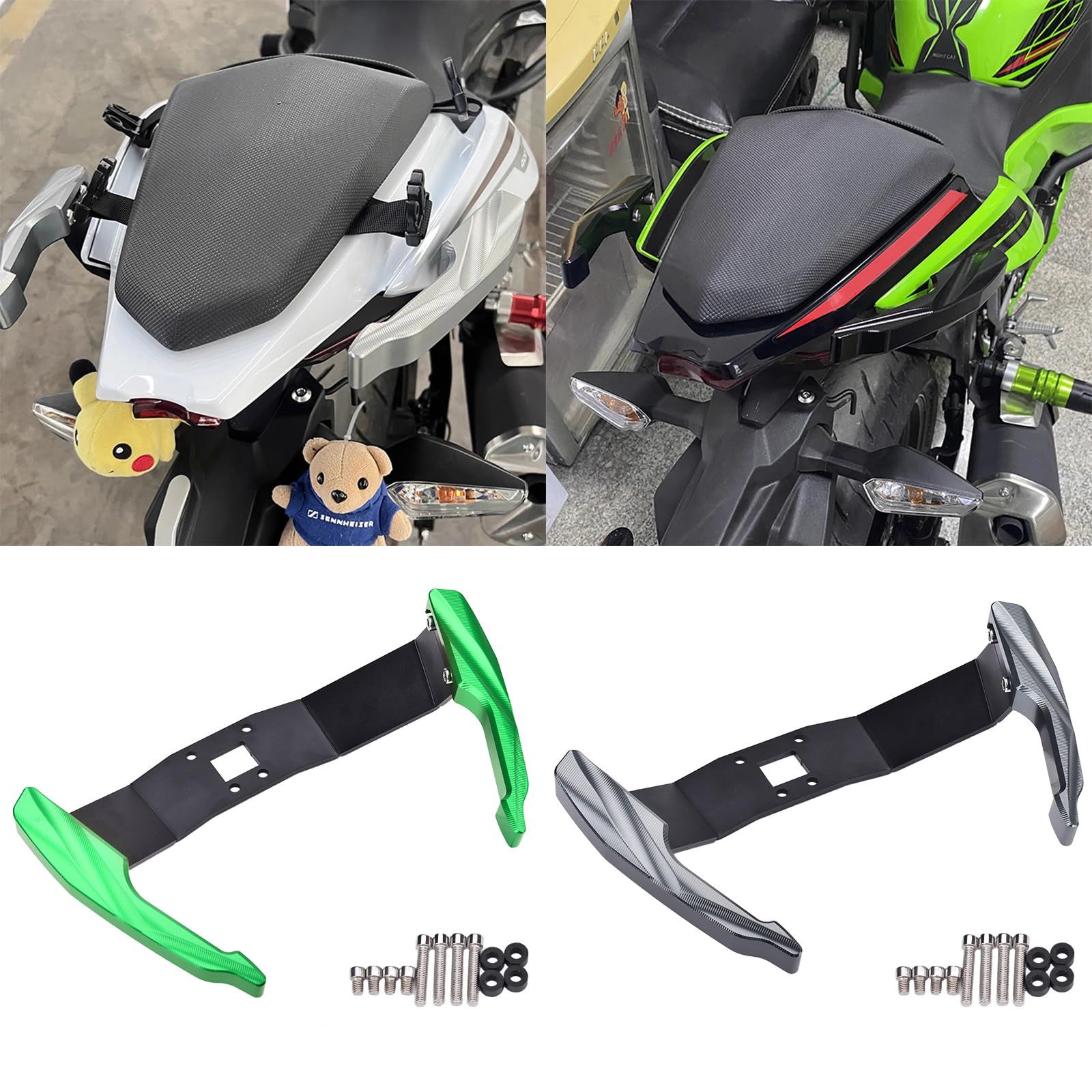 新品 バイク用 グラブバー 対応車種 カワサキ ニンジャ400(18-23) ニンジャ250(18-23)Z400(18-23)Z250(18-23) (グリーン)