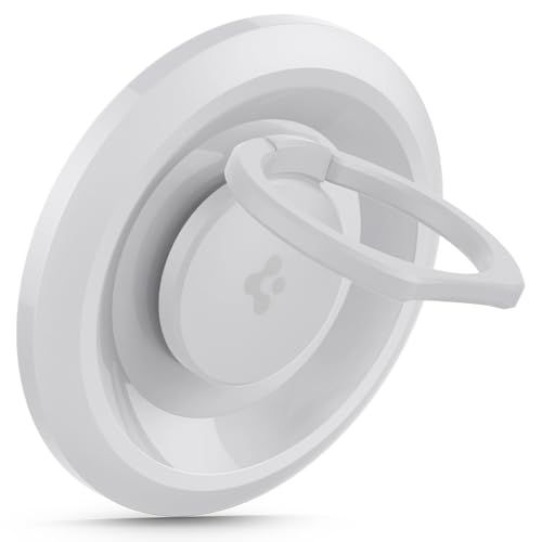 Spigen MagSafe対応 スマホホルダー マグネット iPhone 17/16/15/14/13/12シリーズ Galaxy S26シリーズ Pixel 10a スマホリング グリップ OM100 AMP05303 (ホワイト)as c0e6343d