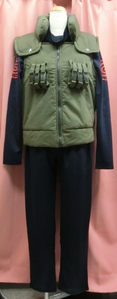 コスプレ衣装　NARUTO カカシセット　小物付き　男性Mサイズ　