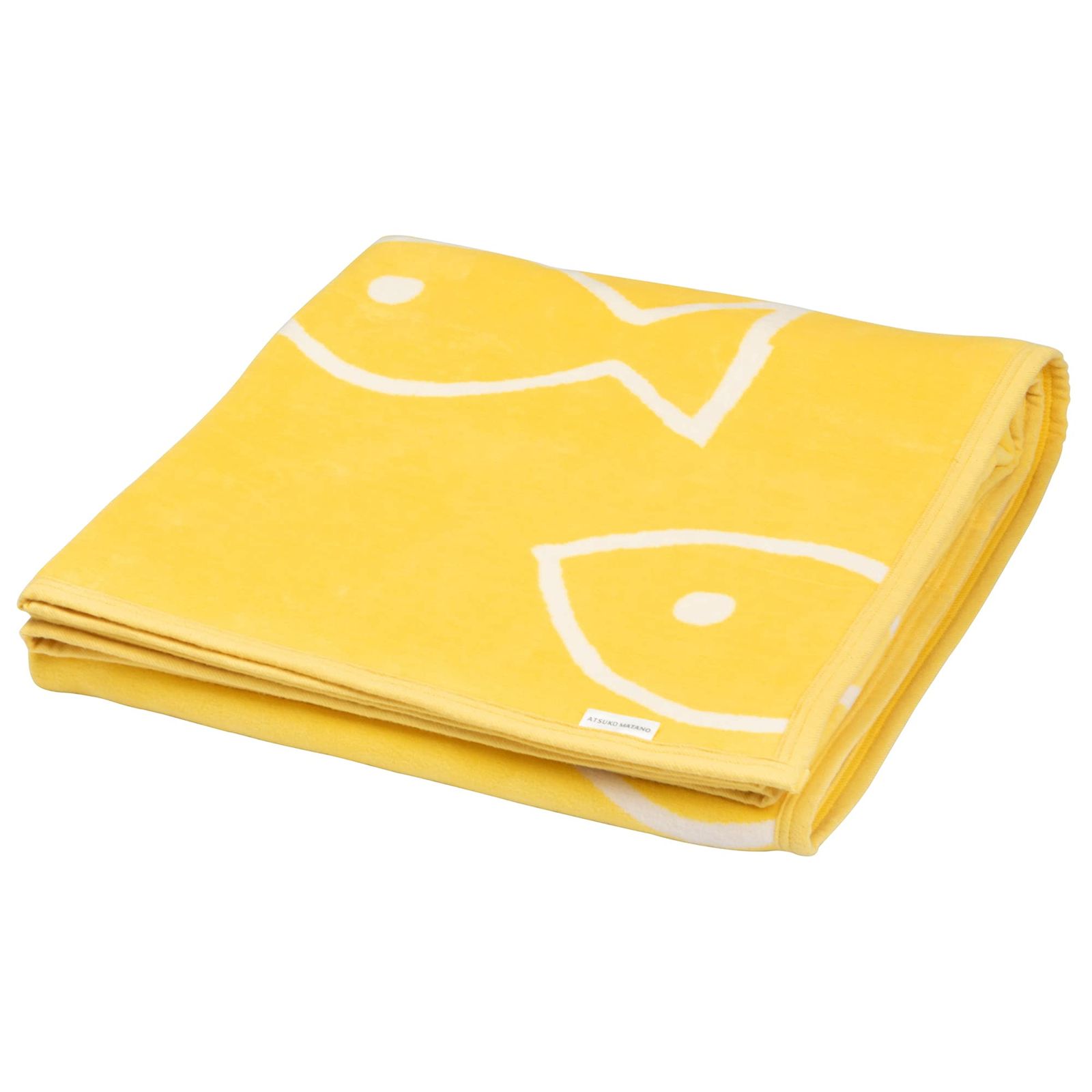新品 nishikawa 【 西川 】 ニューマイヤー毛布 (毛羽部分) シングル 洗える マタノアツコ おさかな 日本製 やわらか あたたか とろふわ コンパクト 軽量 イエロー FQ01801016430