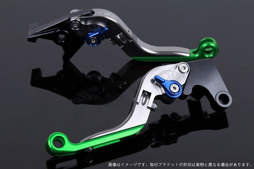 新品 SSK スピードラ アジャストレバーセット 可倒延長式 レバー本体カラー:チタン アジャスターカラー:ブルー エクステンションカラー:グリーン YAMAHA XMAX