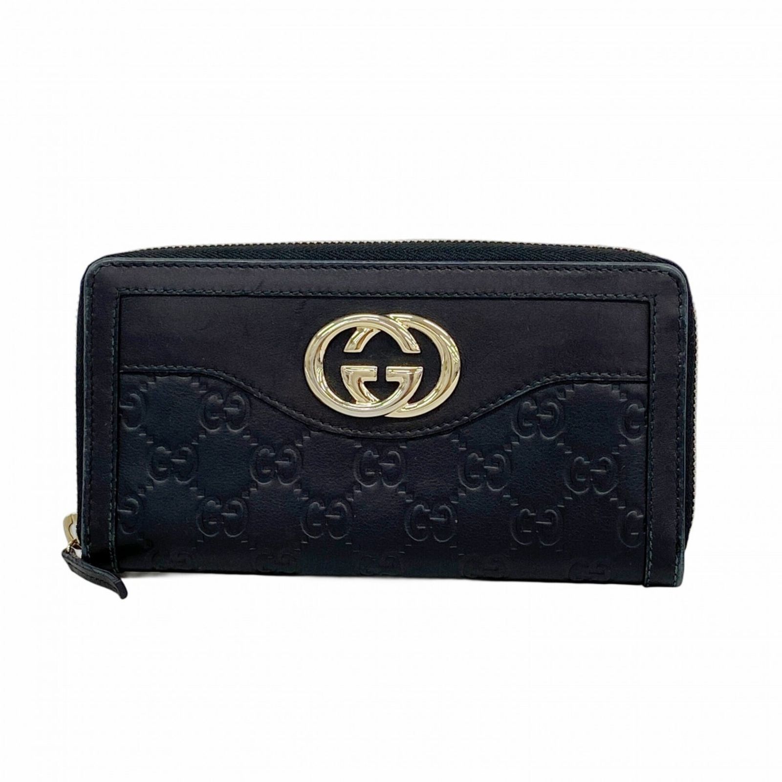 グッチ(Gucci) グッチ 長財布 グッチシマ 291132 レザー ブラック レディース
