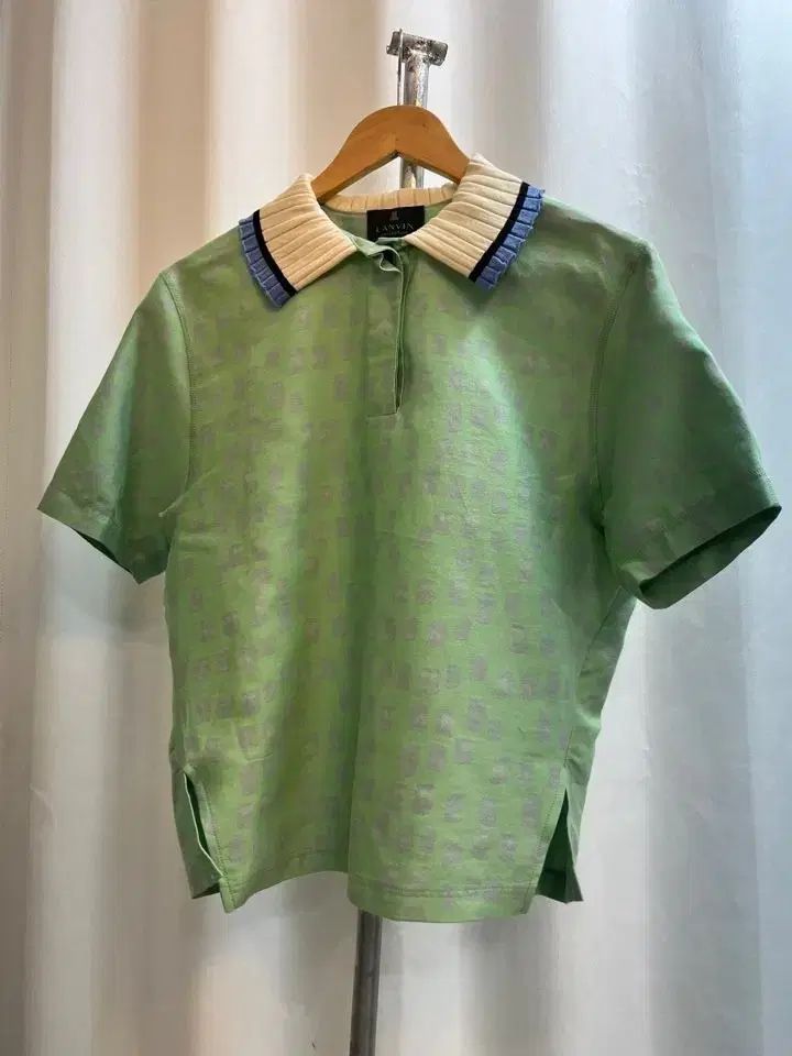 ランバンコレクション バイカラー カラ 半袖 66