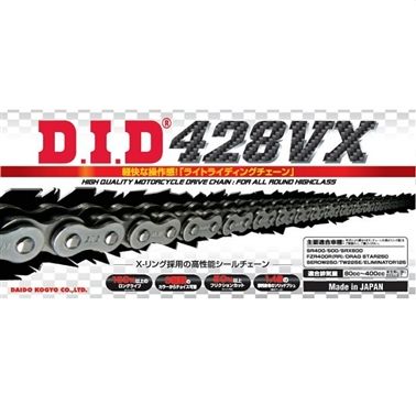 【新品・2営業日で発送】D.I.D(大同工業) 【必ず購入前に仕様をご確認下さい】428VX 144L STEEL／カシメ(ZB)