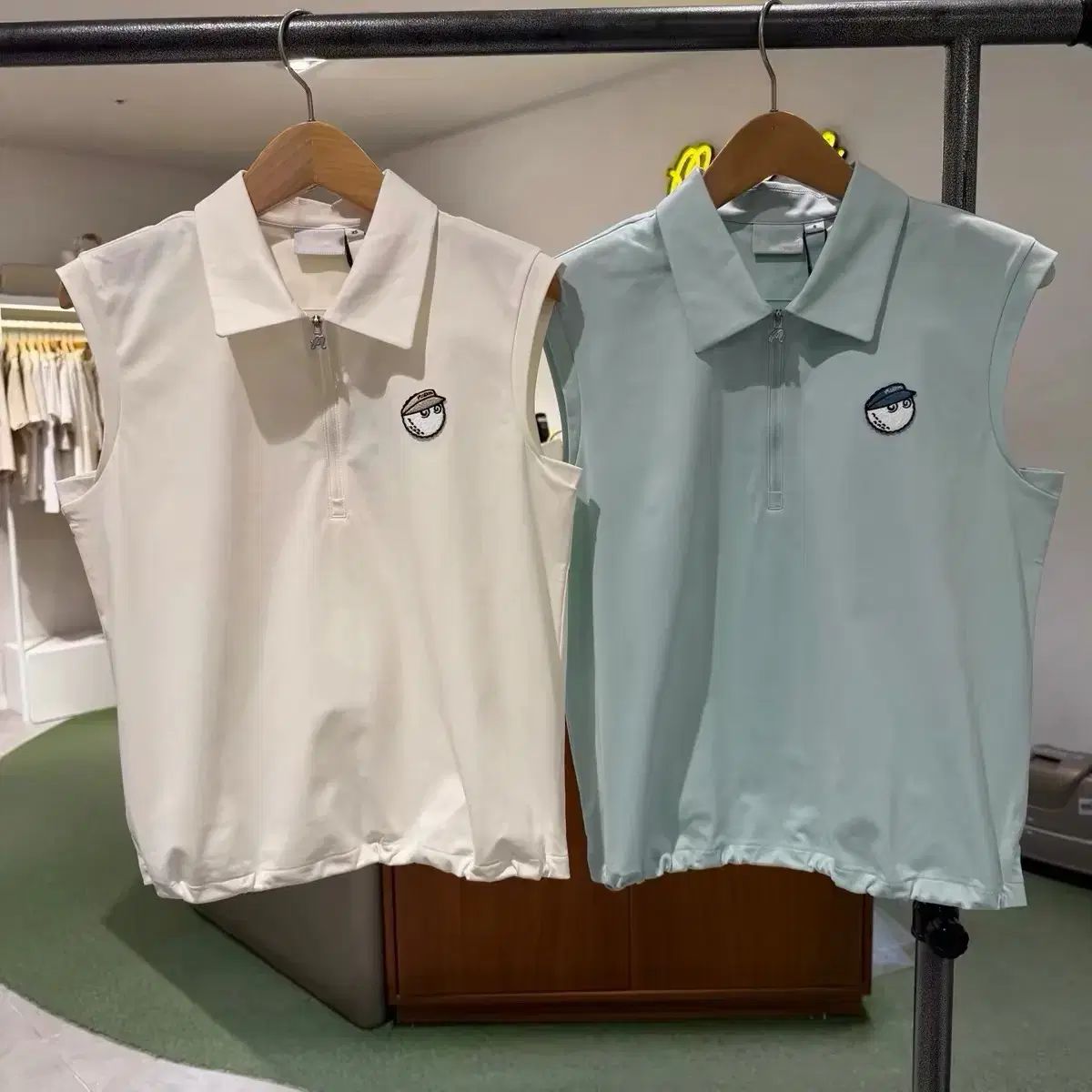 マルボンゴルフ MALBON GOLF レディース ゴルフウェア ベスト ノースリーブ ジップアップ ジャケット ウィンドブレーカー