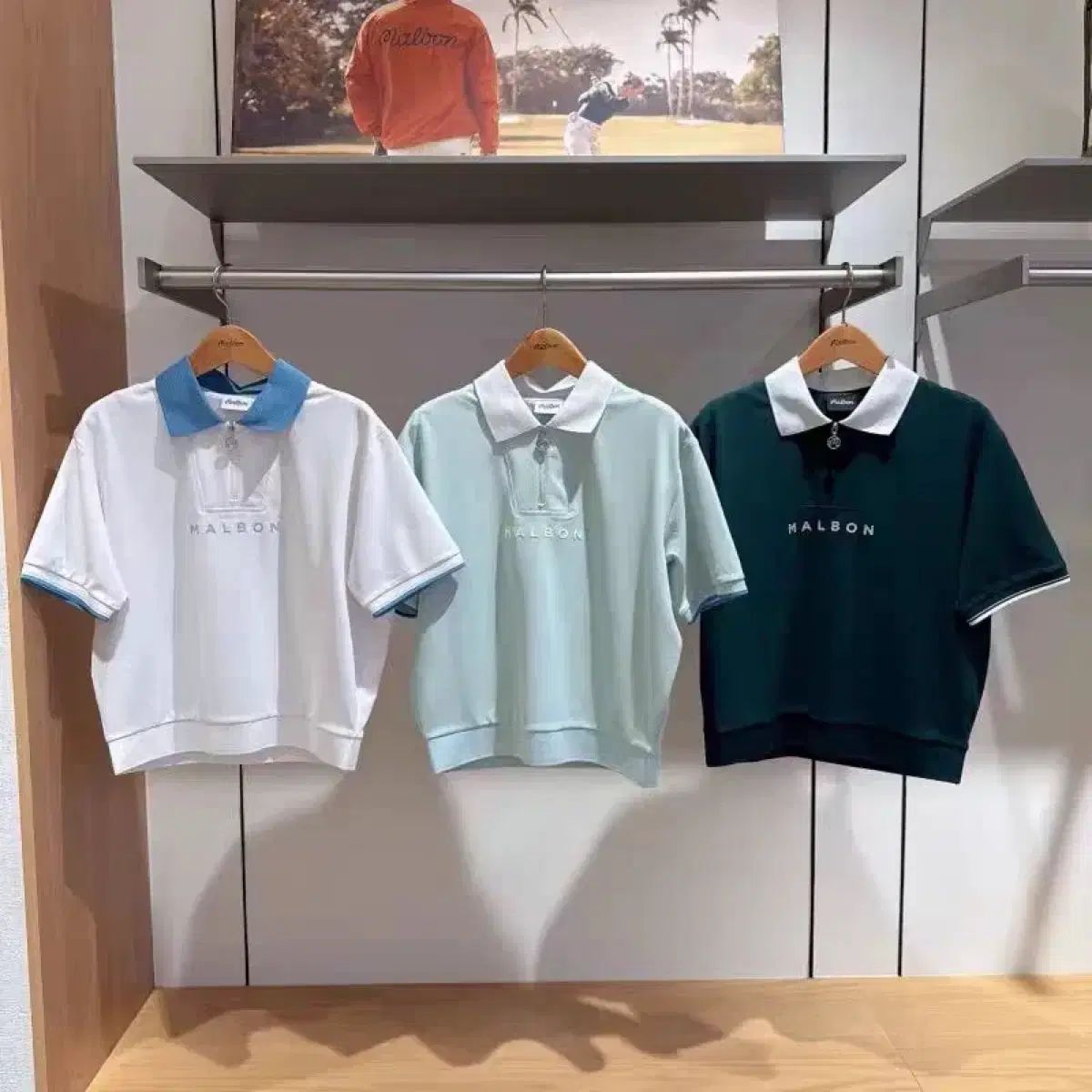 マルボンゴルフ MALBON GOLF レディース カラーTシャツ PK ゴルフウェア 半袖 Tシャツ