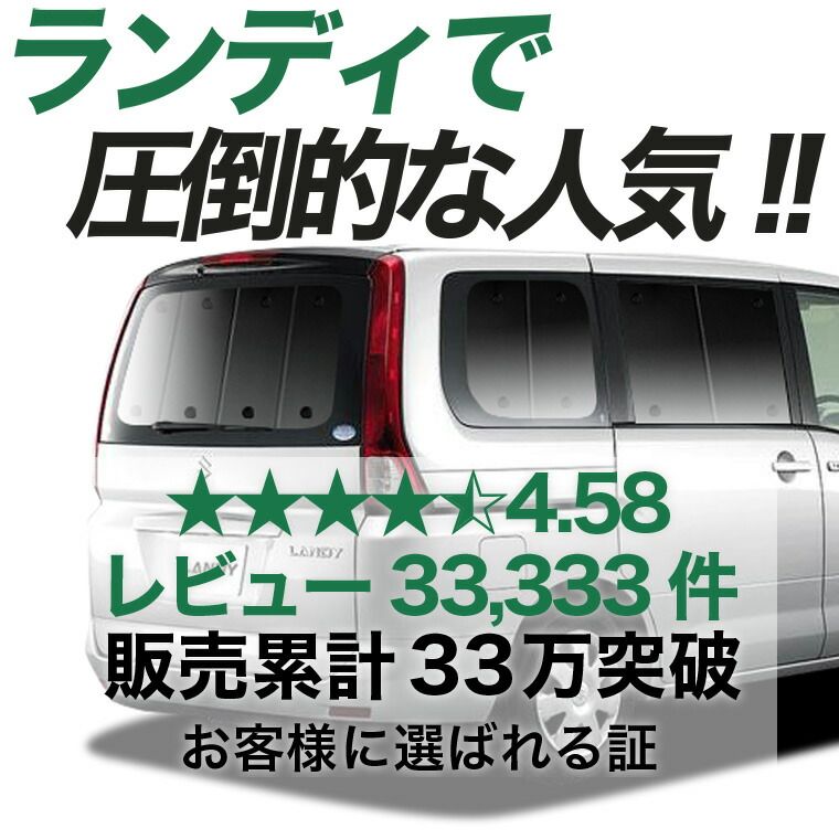 【吸盤＋4個】 ランディ DBA-SC25系 サンシェード カーテン 車中泊 グッズ リア LANDY 車用カーテン カーフィルム カーシェード サイド セット フロント 日除け 専用
