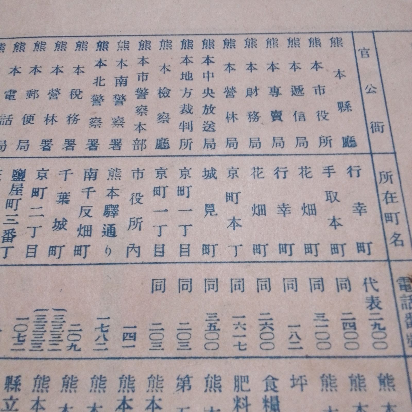 【古地図】最近番地入 熊本市街図 交通案内社 【古地図】最近番地入 熊本市街図 交通案内社