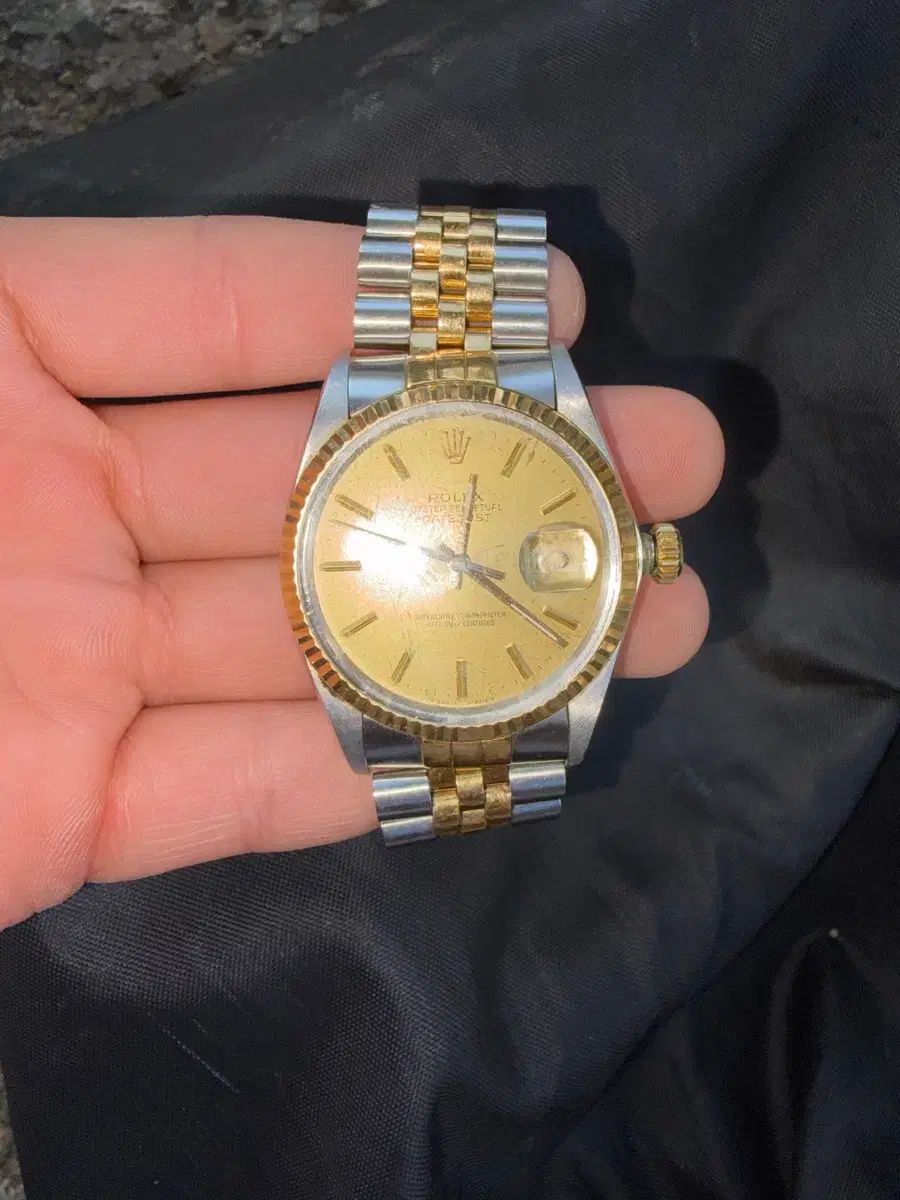 ROLEX デイトジャスト コンビ シャンパン版 (単品 擦り傷 あり)