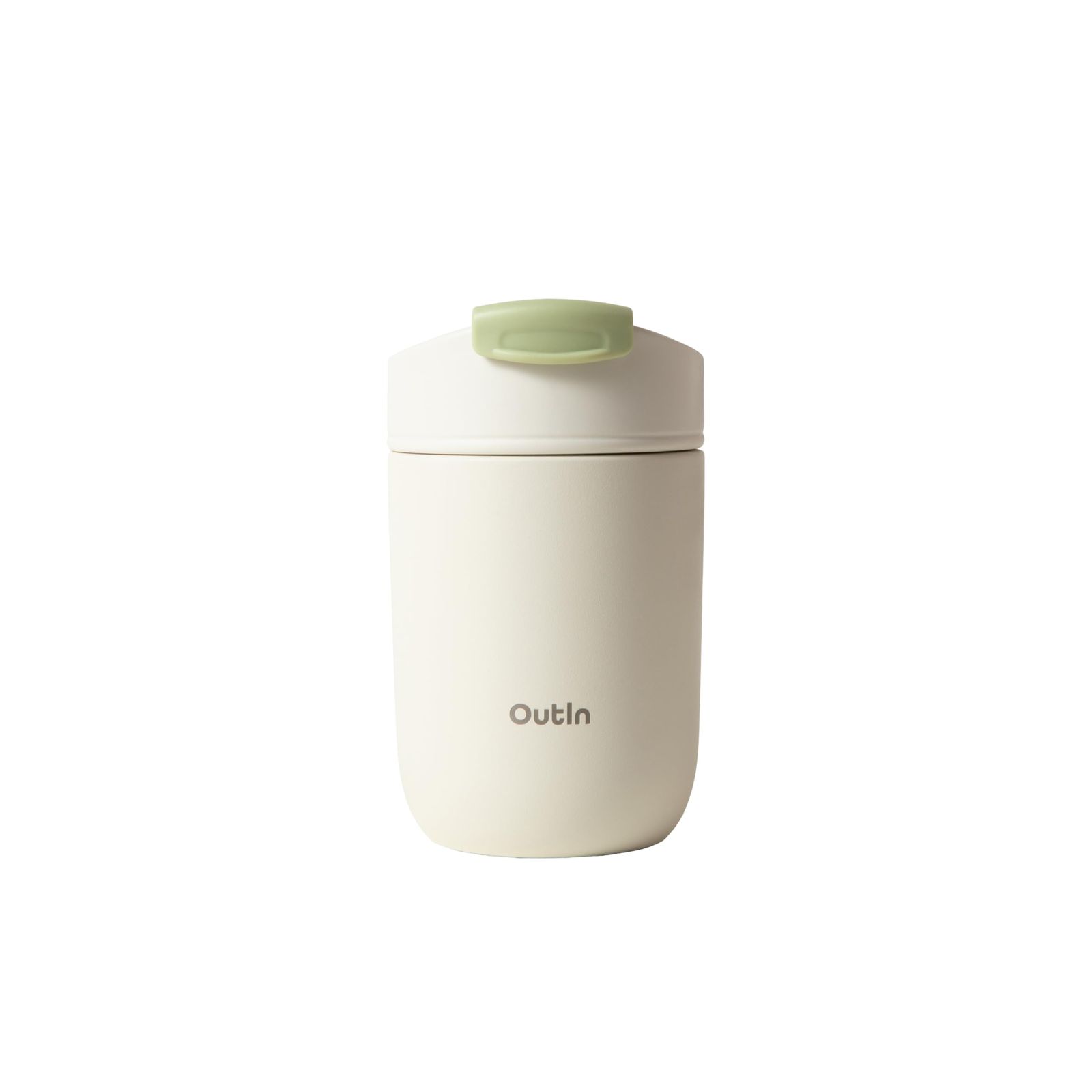 OutIn トラベルタンブラー, アウトドア 保温保冷コーヒーカップ 漏れ防止フリップリッド付き, 350ml ステンレス製マグ ホット＆コールド対応ma b7824c8e