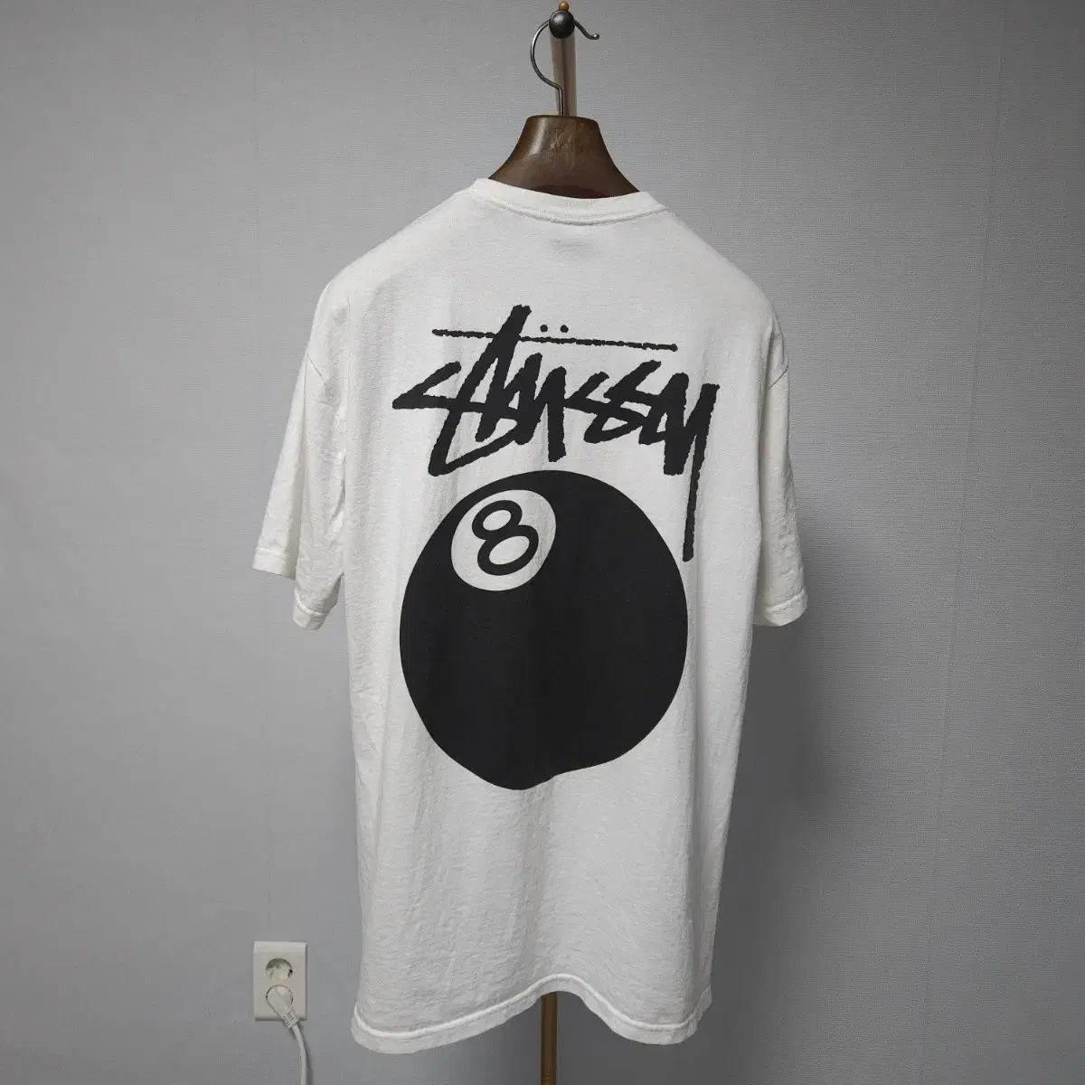 L ) STUSSY ステューシー 8ボール 半袖 Tシャツ 白