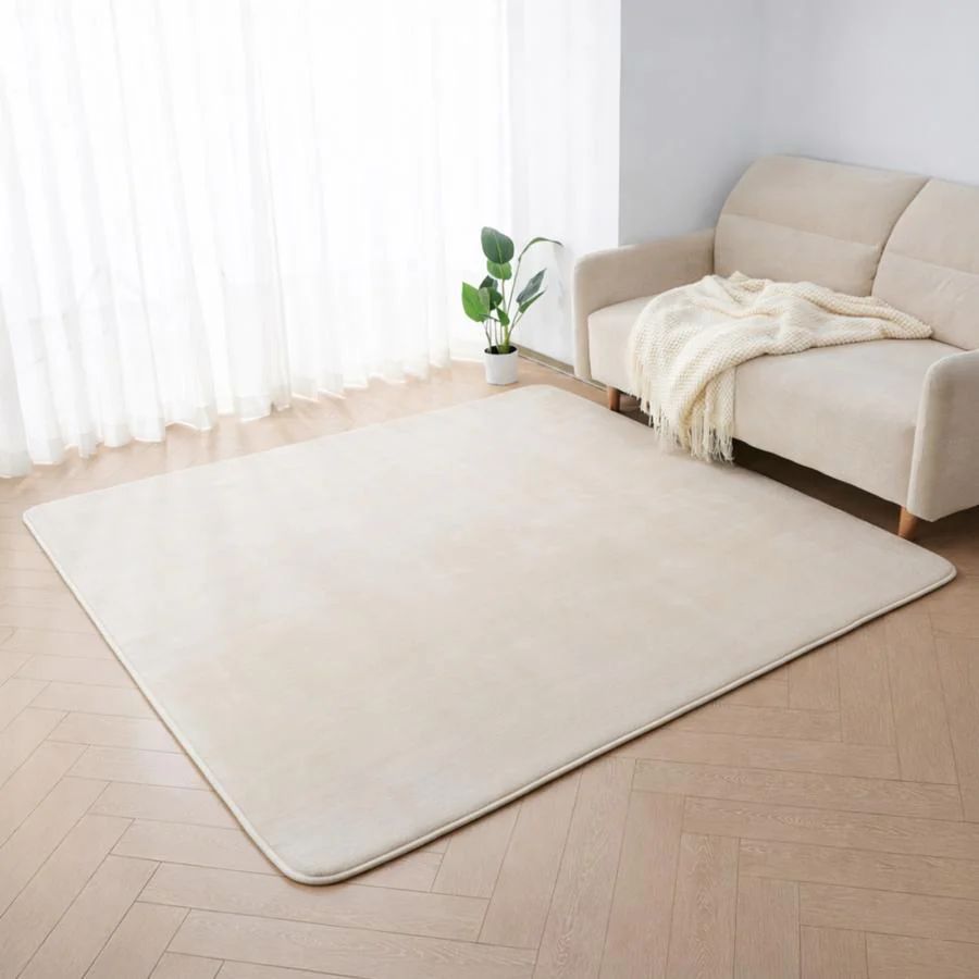 #3119 撥水ラグ 185×240cm ベージュ 洗える 厚手 滑り止め付