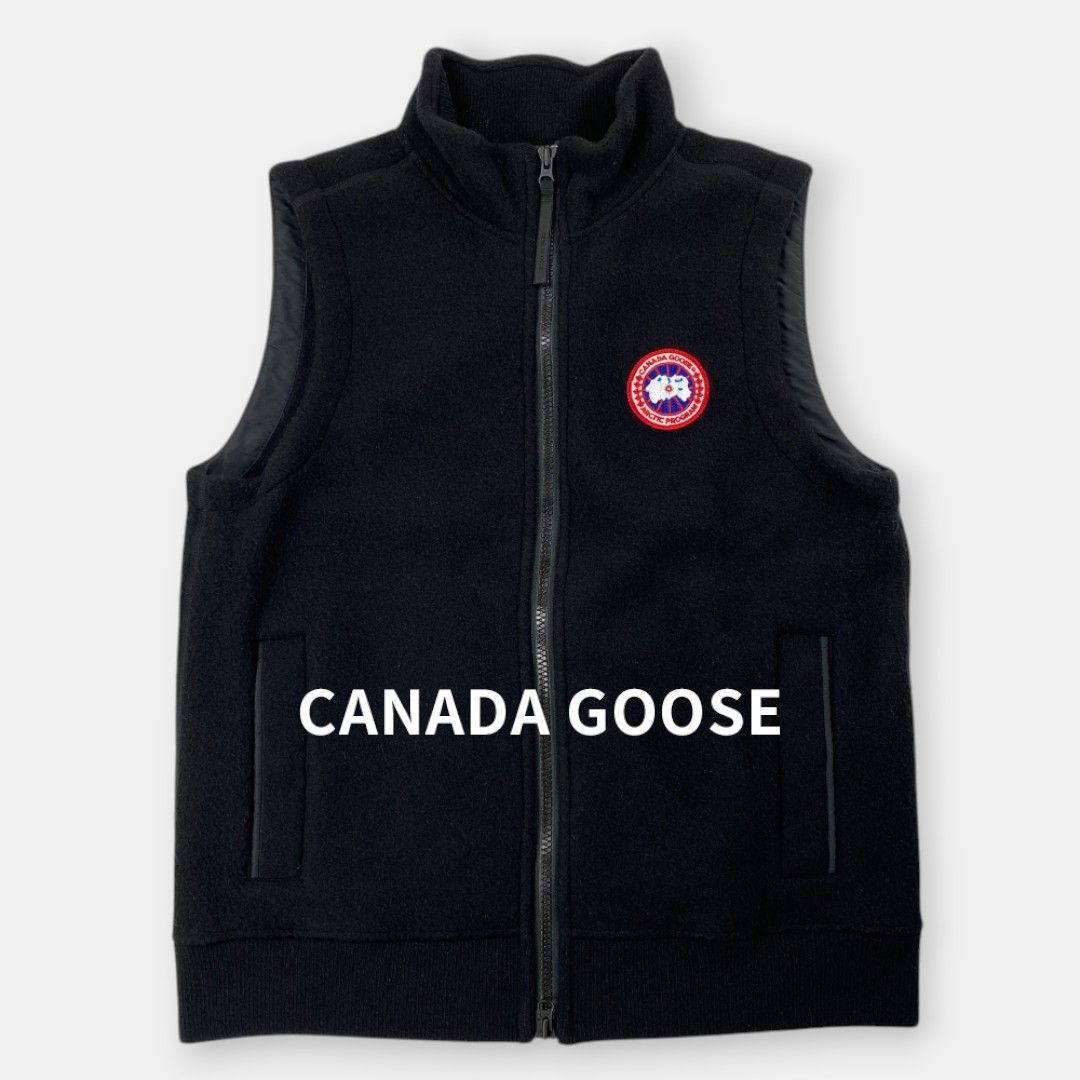 美品 CANADA GOOSE カナダグース スタンドカラー マージー ベスト カインド フリース 7052M 黒 ブラック L / J&NREUSE メンズ アウター