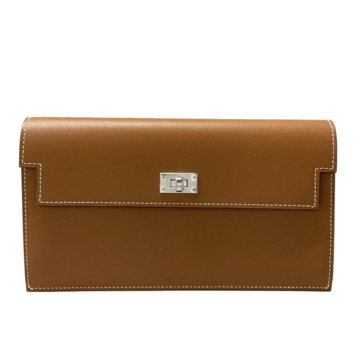HERMES(エルメス) 長財布美品 ケリーポケット ロング ゴールド シルバー金具