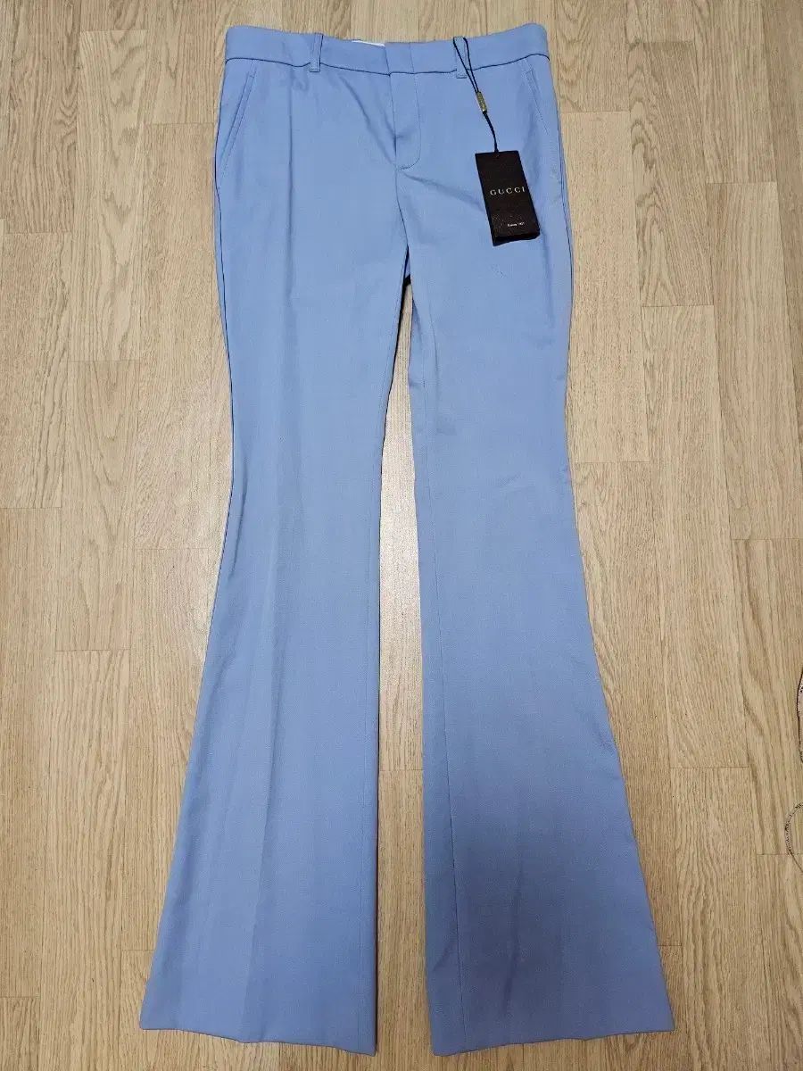 グッチ 正規品 ブルー レディース フレア パンツ 29