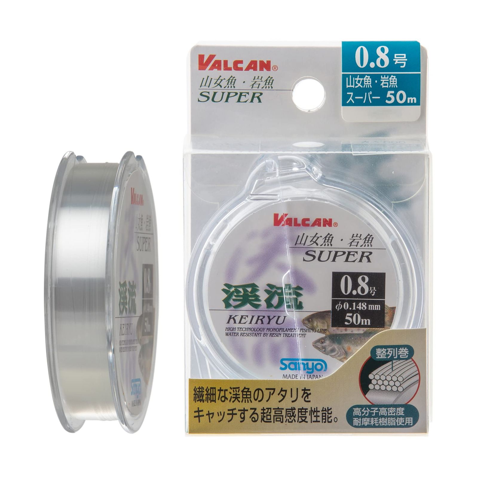 新品 サンヨーナイロン ナイロンライン バルカン スーパー渓流 50m 0.6号 ナチュラルクリア