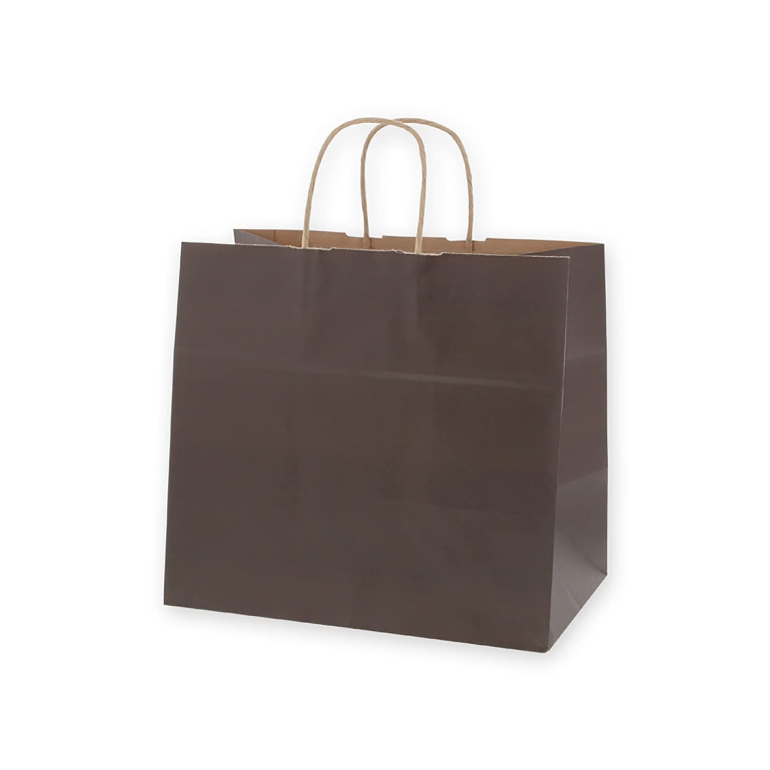 新品 【ケース販売】HEIKO 紙袋 25チャームバッグ 32-4 未晒 焦茶C 003268706 1ケース(50枚入×4袋 合計200枚)