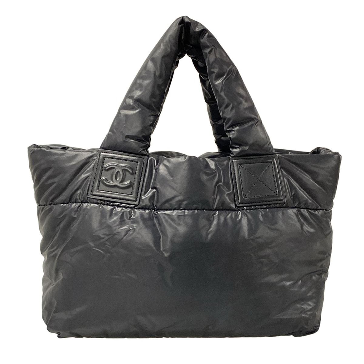 CHANEL(シャネル) トートバッグ コココクーンPM 黒 シルバー金具 レザー
