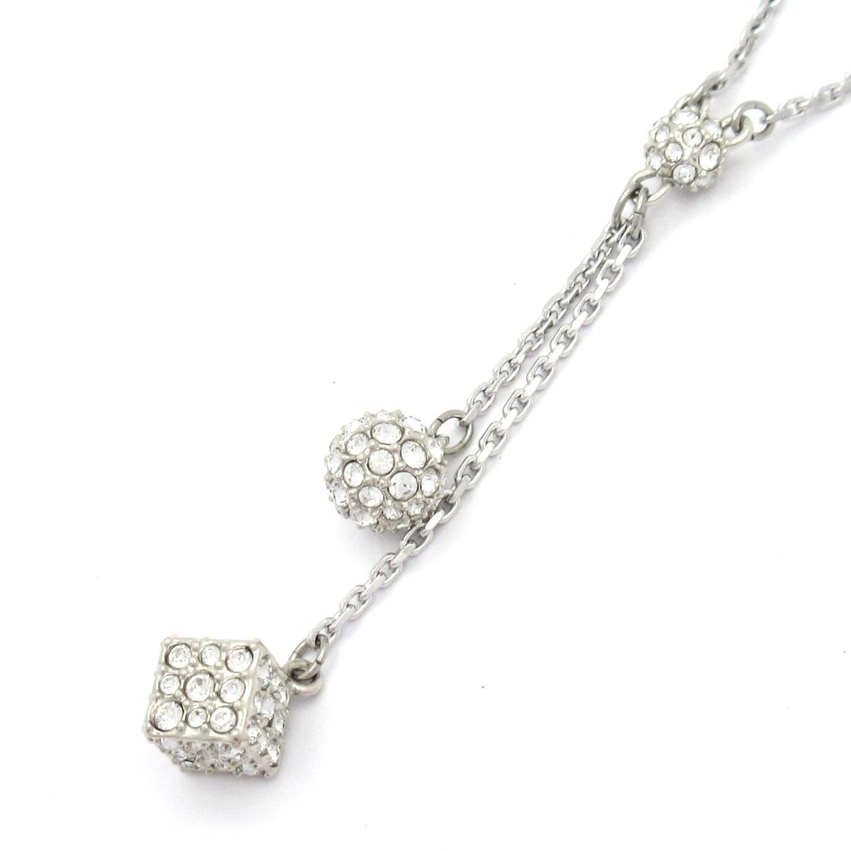 SWAROVSKI(スワロフスキー) ネックレス美品 - シルバー×クリア