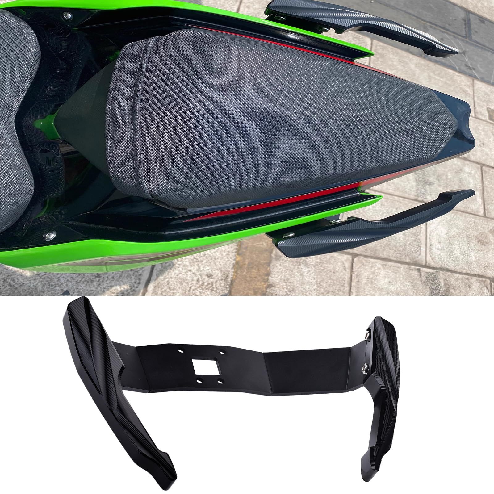 新品 BYEMTTY バイク用 アシストグリップ カワサキ ZX-25R/SE ZX-4R/SE ZX-4RR全年式 に適用 サイドグリップ (ブラック)