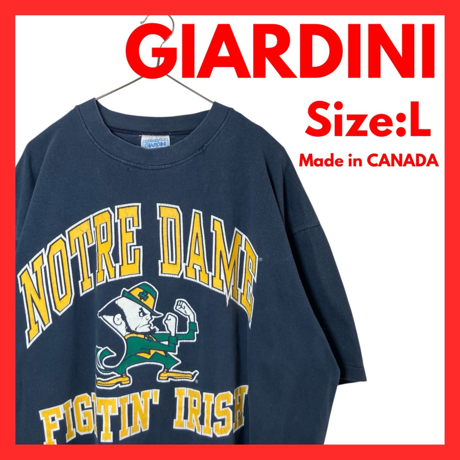 【90s】GIARDINI ヴィンテージ Tシャツ ノートルダム大学 メンズ L