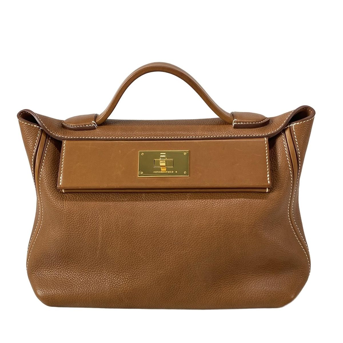 HERMES(エルメス) ハンドバッグ サック 24/24 ヴァンキャトル29 ゴールド ゴールド金具/イニシャル刻印/数字刻印あり