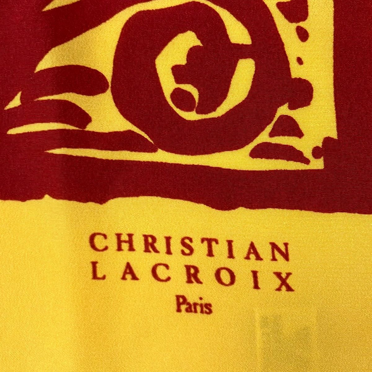 Christian Lacroix(クリスチャンラクロワ) スカーフ美品 - イエロー