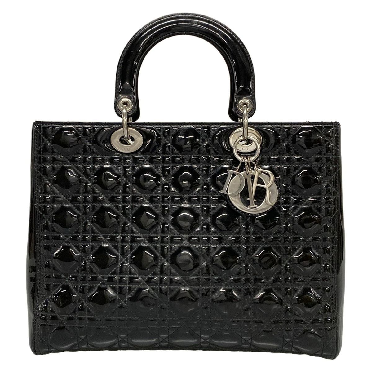 DIOR/ChristianDior(ディオール/クリスチャンディオール) ハンドバッグ レディディオールラージバッグ 黒 レザー