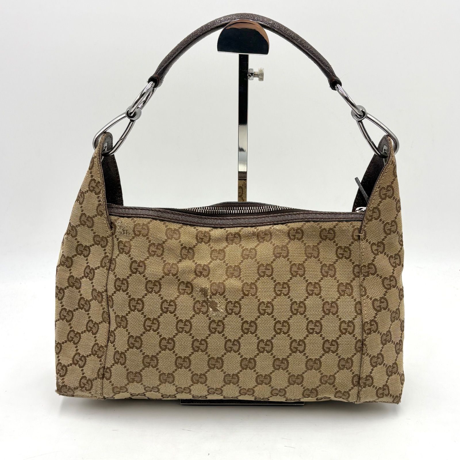 GUCCI グッチ GGキャンバス ショルダーバッグ ブラウン 113023 - メルカリ