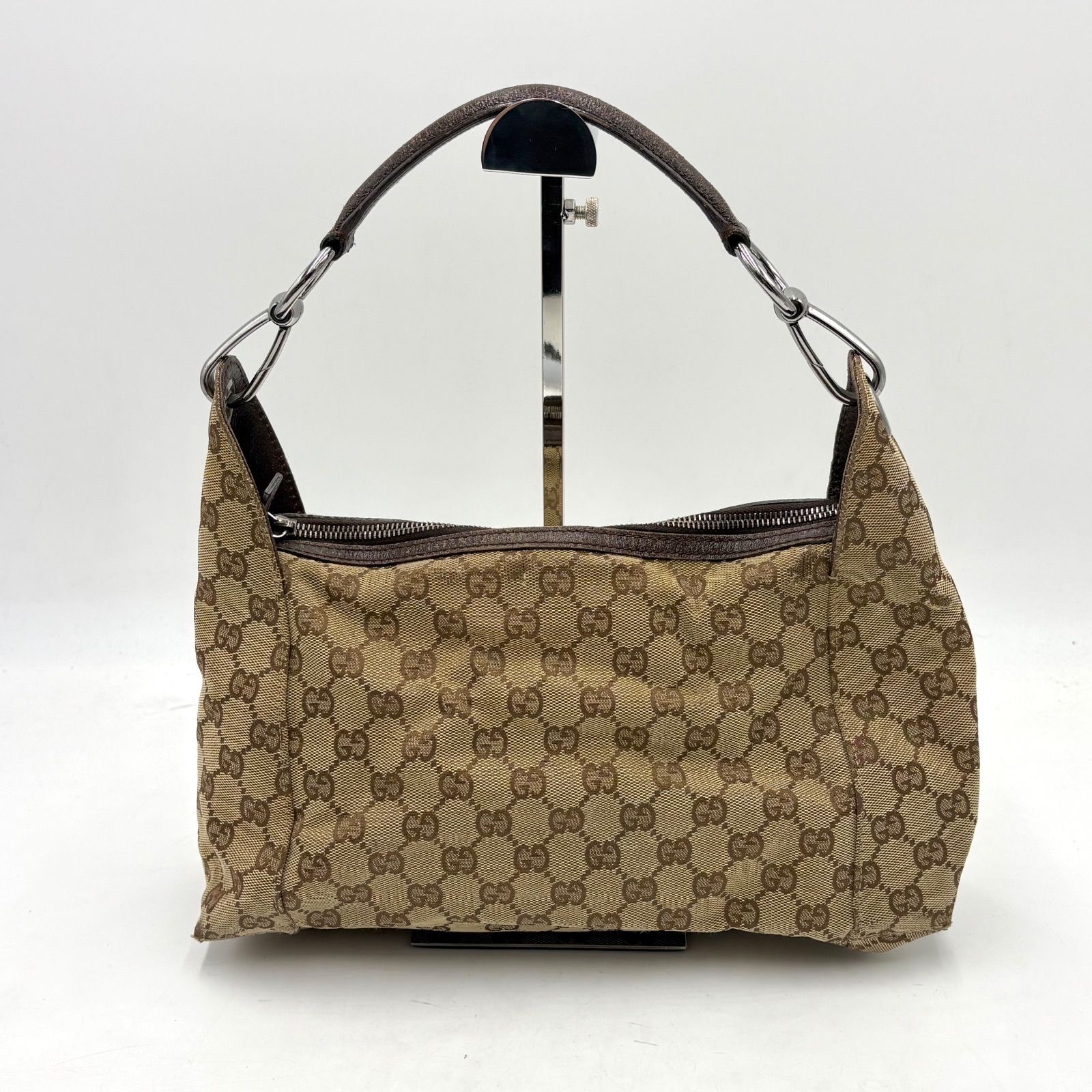 GUCCI グッチ GGキャンバス ショルダーバッグ ブラウン 113023 - メルカリ