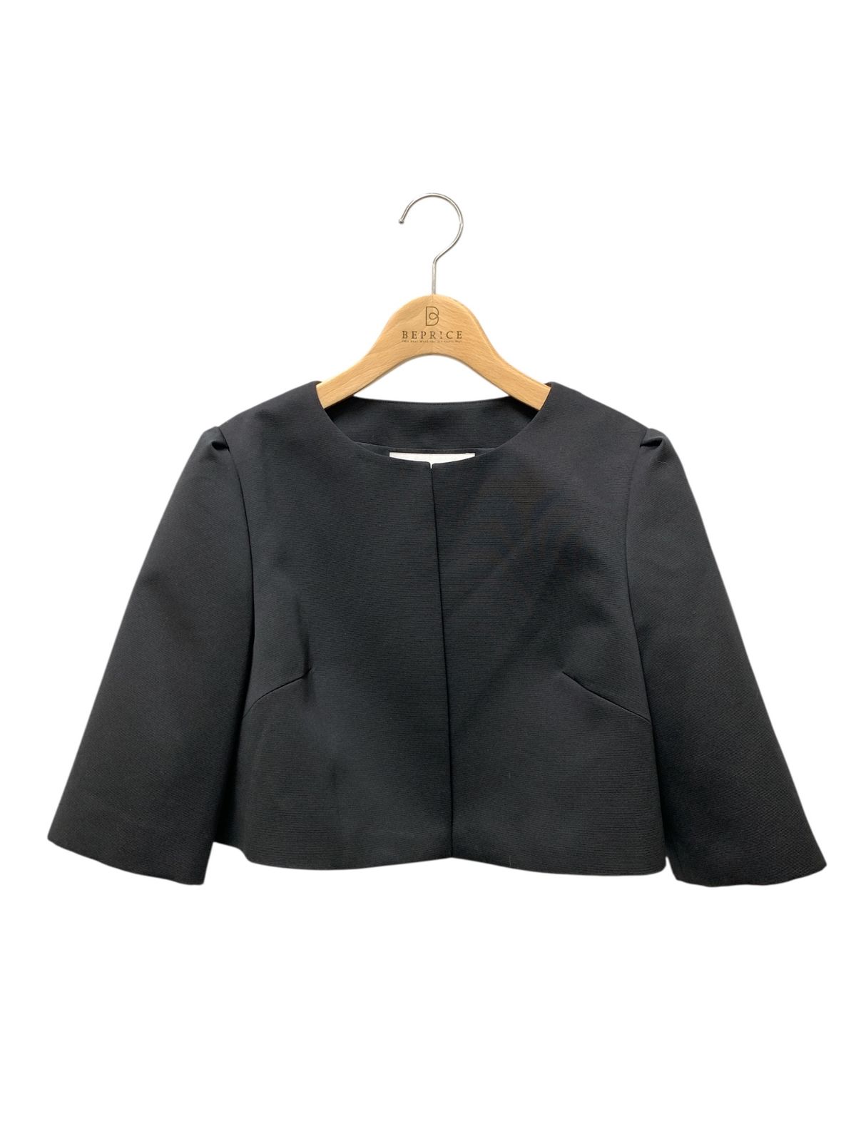 ルネ Jacket 6513950 ノーカラージャケット 36 ブラック ITNM7JUV8DBC