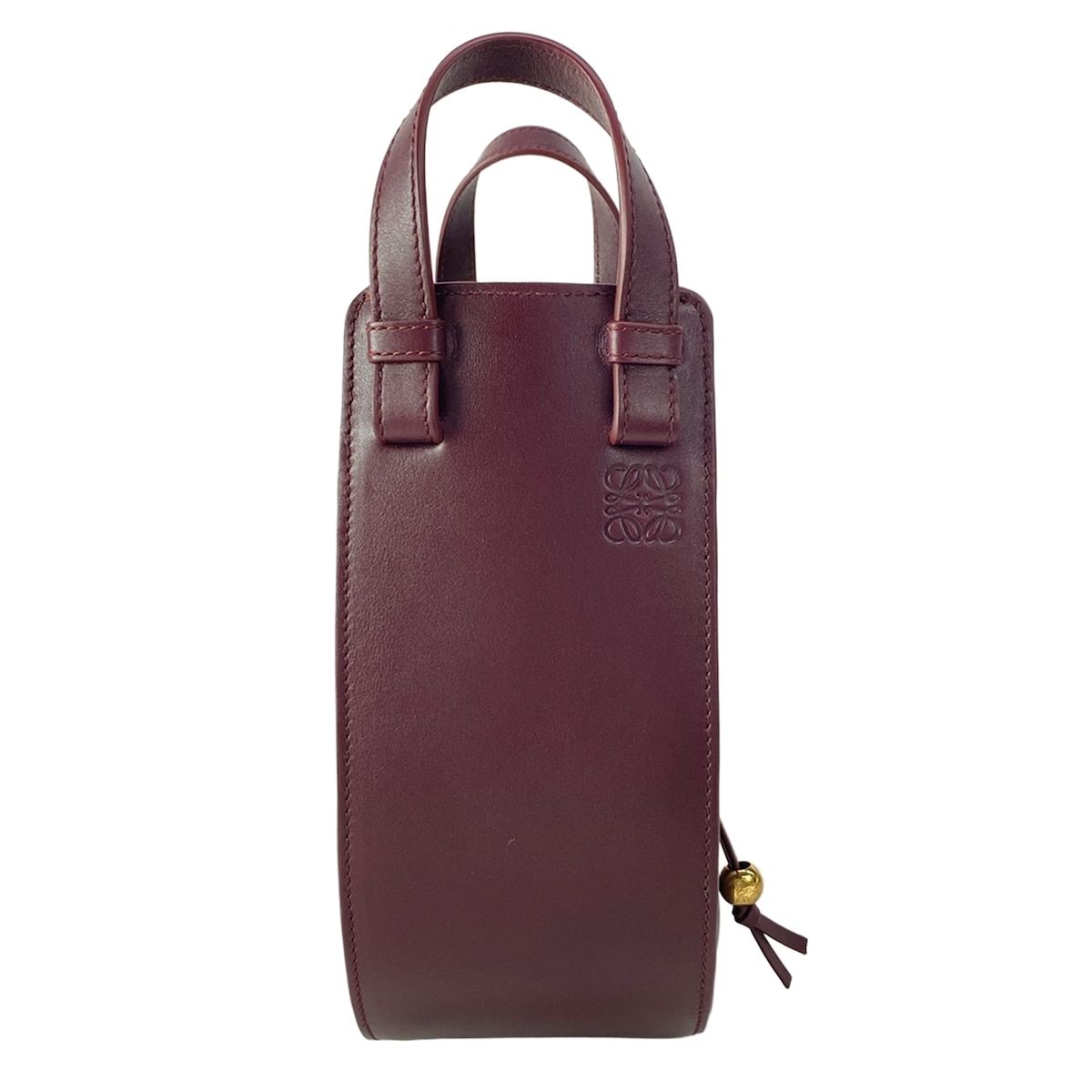 LOEWE(ロエベ) ハンドバッグ美品 ハンモック スライス ボルドー レザー