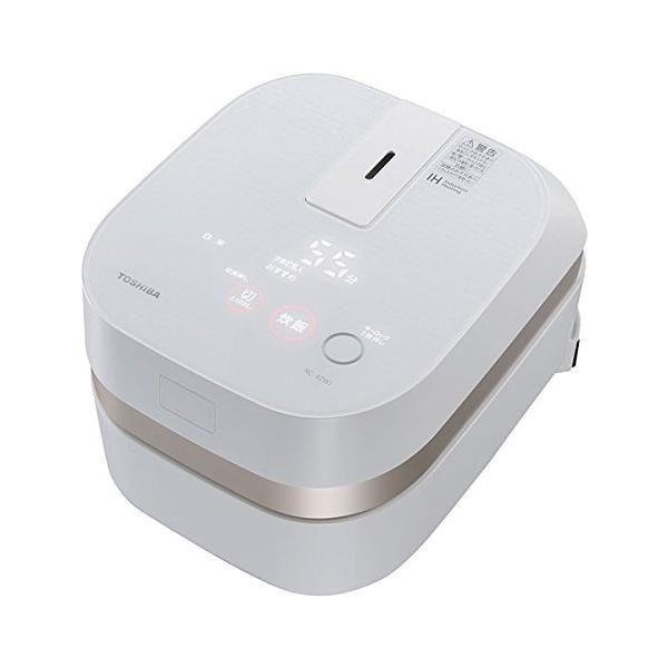 【中古】東芝 IHジャー炊飯器（2.5合炊き） グランホワイトTOSHIBA 備長炭かまど本羽釜 RC-4ZWJ-W