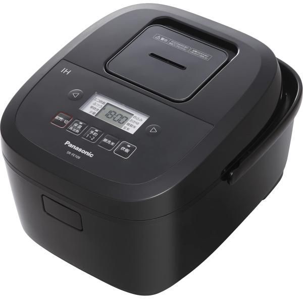 【中古】パナソニック 炊飯器 5.5合 IH式 備長炭釜 ブラック SR-FE109-K