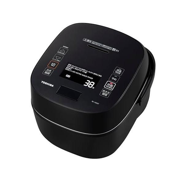 【中古】東芝(TOSHIBA) 炊飯器 5.5合 真空圧力IHジャー炊飯器 大火力 真空保温 白米40時間 炎匠炊き RC-10VXT(K) グランブラック