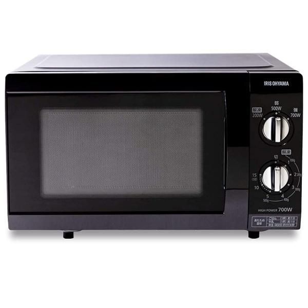 【中古】アイリスオーヤマ 電子レンジ 18L 単機能レンジ 700W フラットテーブル 50Hz/東日本 ブラック PMB-F185-5