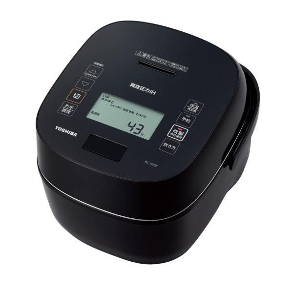 【中古】TOSHIBA(東芝) 炊飯器 5.5合 真空圧力IH ジャー炊飯器 真空保温 白米40時間 鍛造かまど銅 釜 RC-10VSP(K) グランブラック